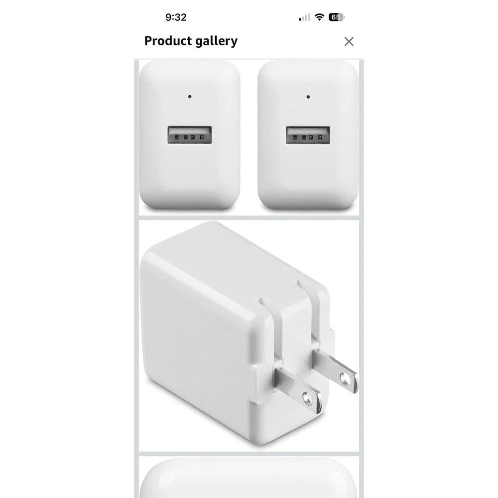 12W One Port USB-A Wall Charger (2.4A) for Phones (iPhone 15/14/13/12/11/X